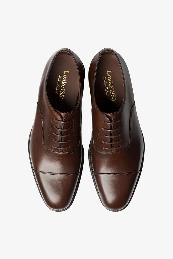 LOAKE Aldwych Calf Oxford dark brown-2